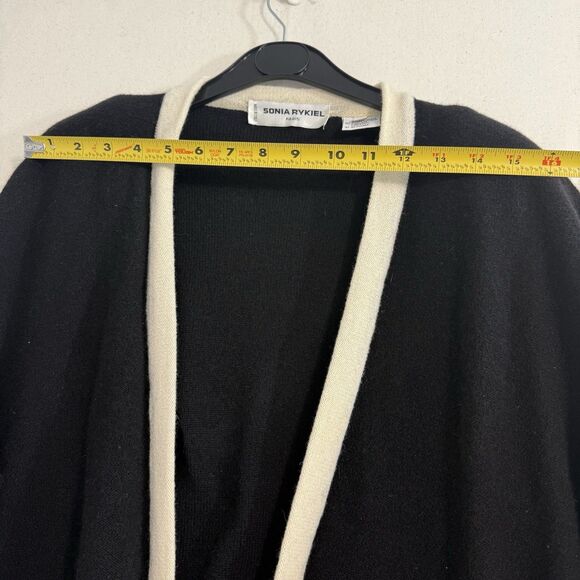 Vintage Sonia Sonia Rykiel Womens Wool Cardigan Strip Size 46 Padded Shoulder - Picture 7 of 16